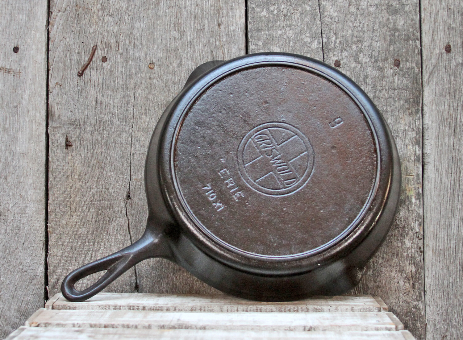 Antique GRISWOLD #9 Large Block Slant LOGO 710X1 Heat Ring Antique GRISWOLD #9 Large Block Slant LOGO 710X1 Heat Ring