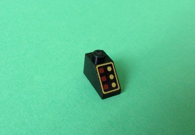 2408p01 Wand 10x6x11 Trans-Neon Grün B Tron Logo für Set 6988 No Lego Space