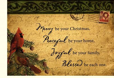 CARDINAL DECORATED RELIGIOUS INSPIRATIONAL CHRISTMAS CARD by ABBEY PRESS (4)