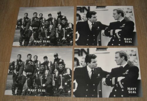 1990 NAVY SEAL LOT 4 B/W LOBBY CARDS ORION PICTURES CHARLIE SHEEN MICHAEL BEIHN