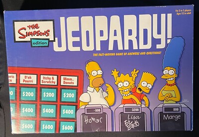 The Simpsons - Jeopardy Board Game - Open / Unused Condition