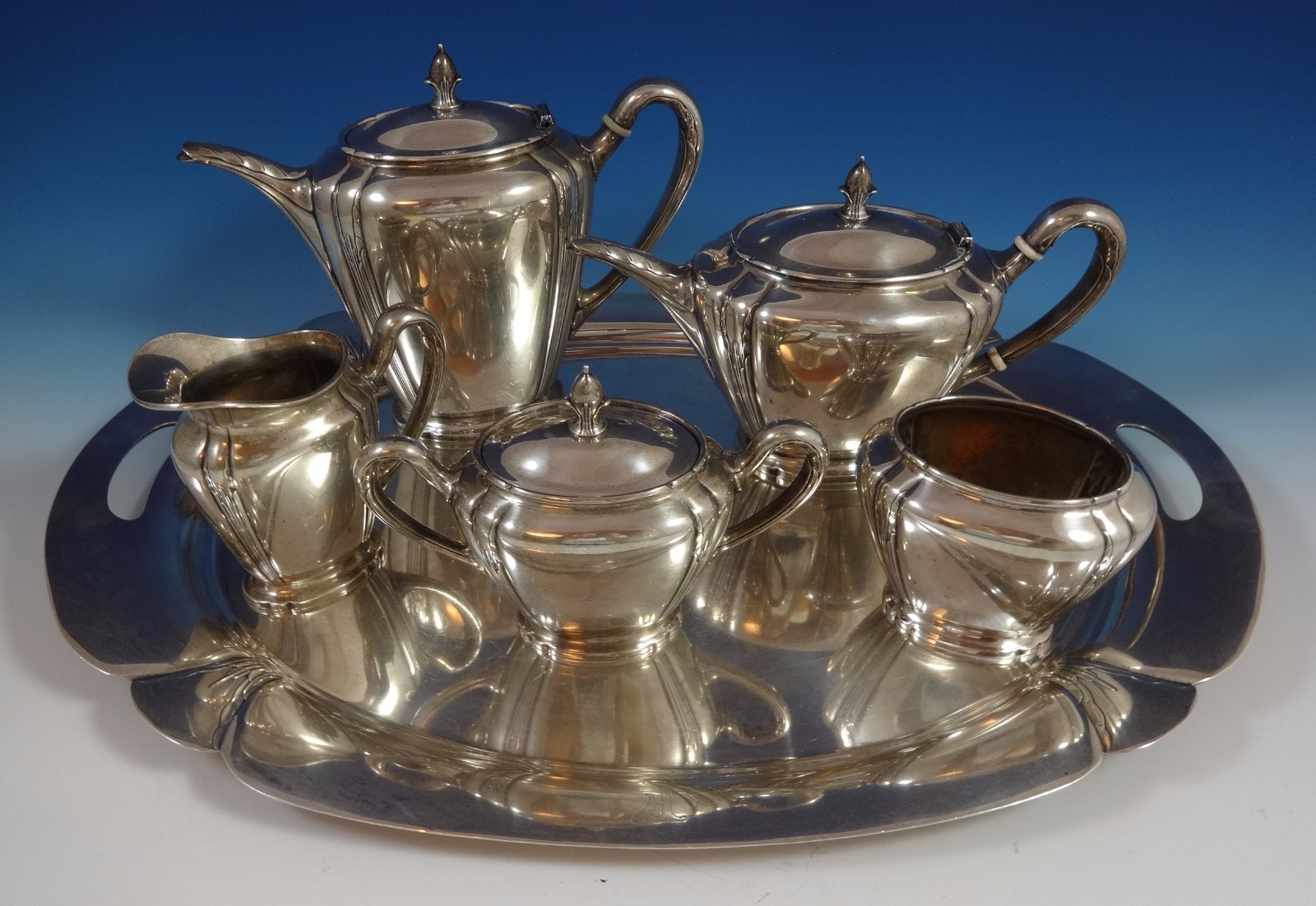 Orchid by International Sterling Silver Tea Set 6pc (#0881 ...