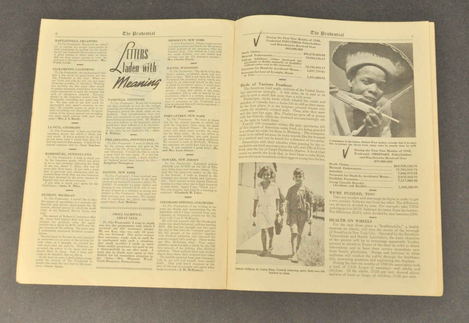 Vtg 1940 The Prudential Insurance Company Newsletter Magazine Prudential Press