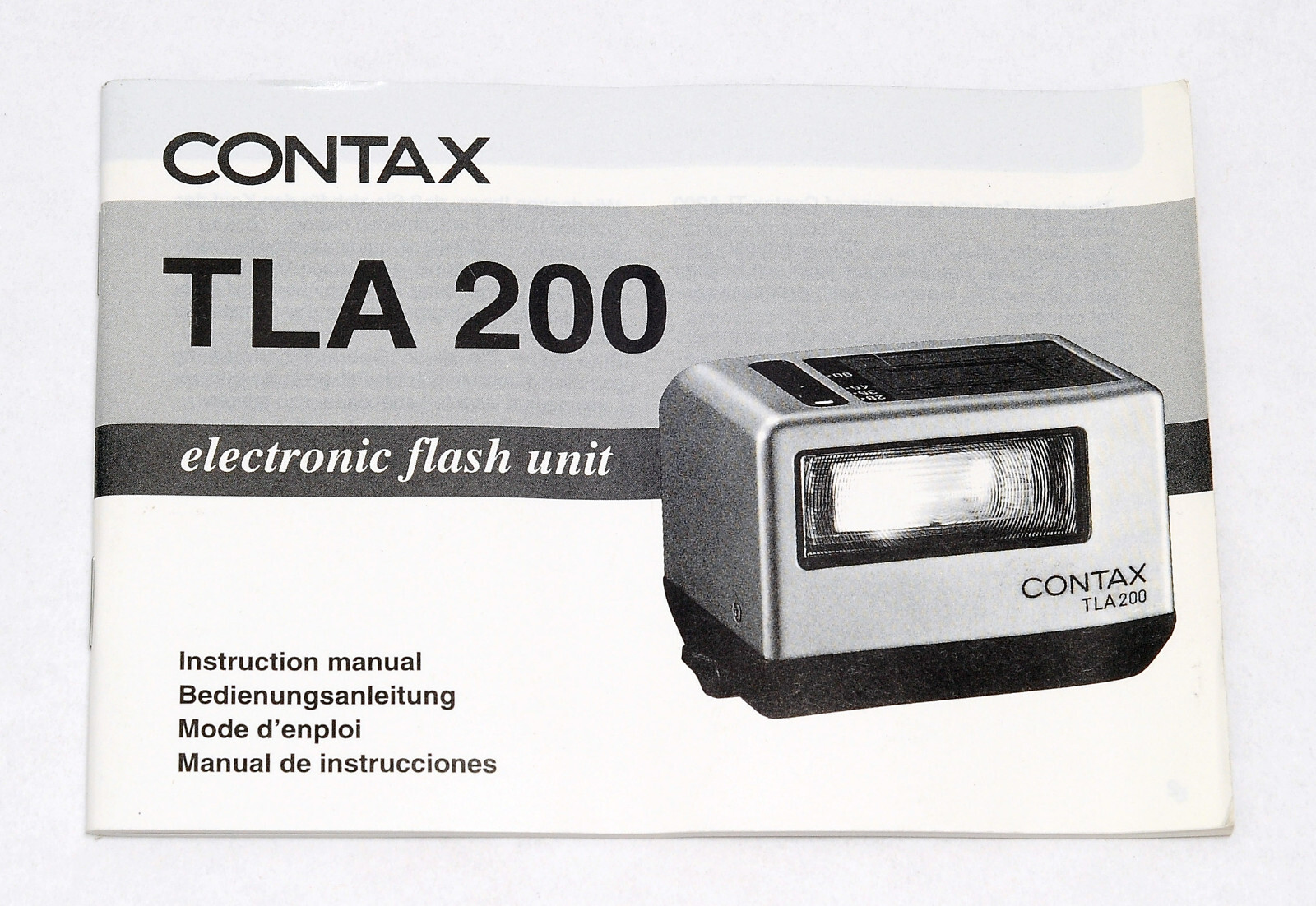 CONTAX TLA 200 Electronic Flash Instruction Manual TLA200 CONTAX TLA 200 Electronic Flash Instruction Manual TLA200