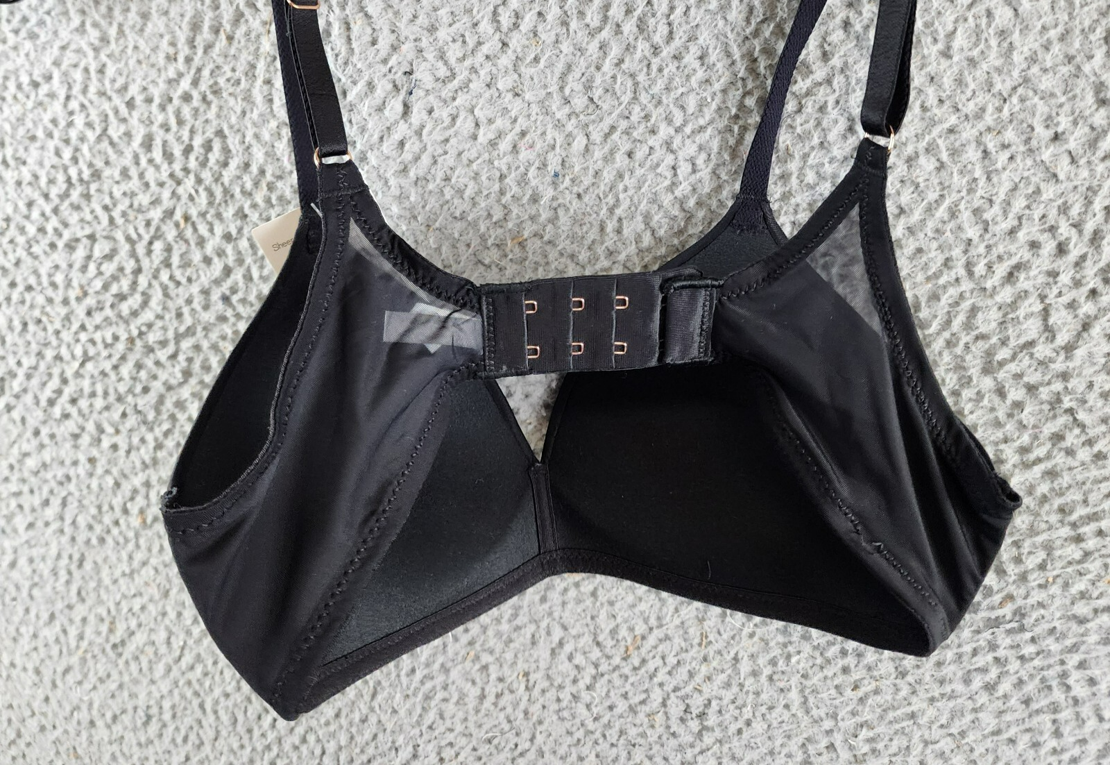 Le Mystère Sheer Seduction Wireless Bra Women's 32C Black Hook & Eye Closure - Picture 11 of 13