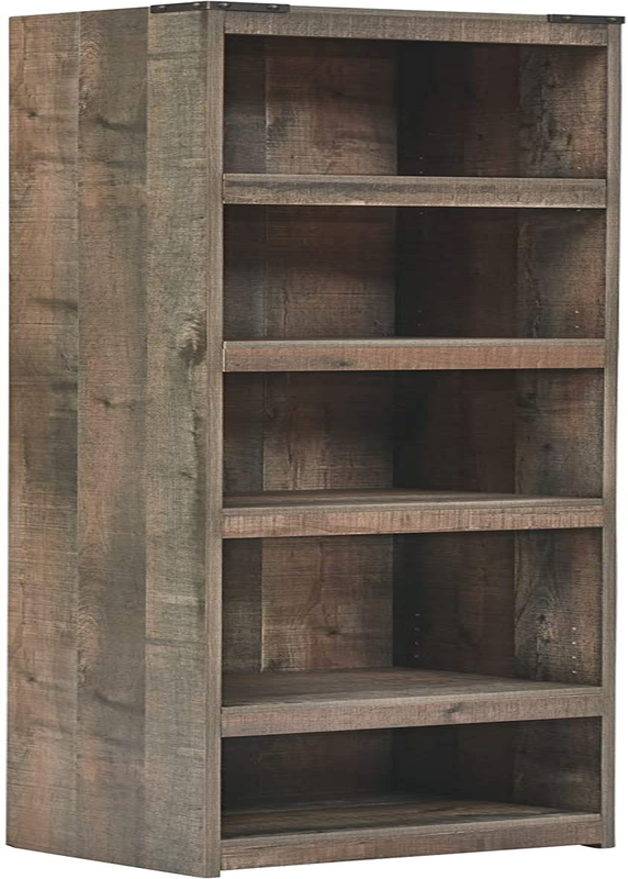 Signature Design by Ashley Trinell Rustic Entertainment Center Pier Bookcase wit