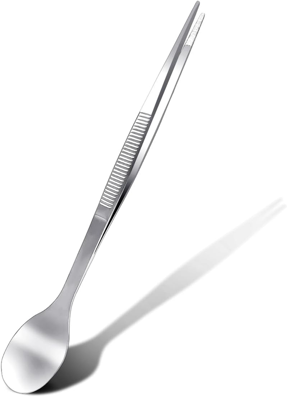 Tasting Tweezers Spoon, 1 PCS Stainless Steel Flavor Test Spoon for Barbecue Coo