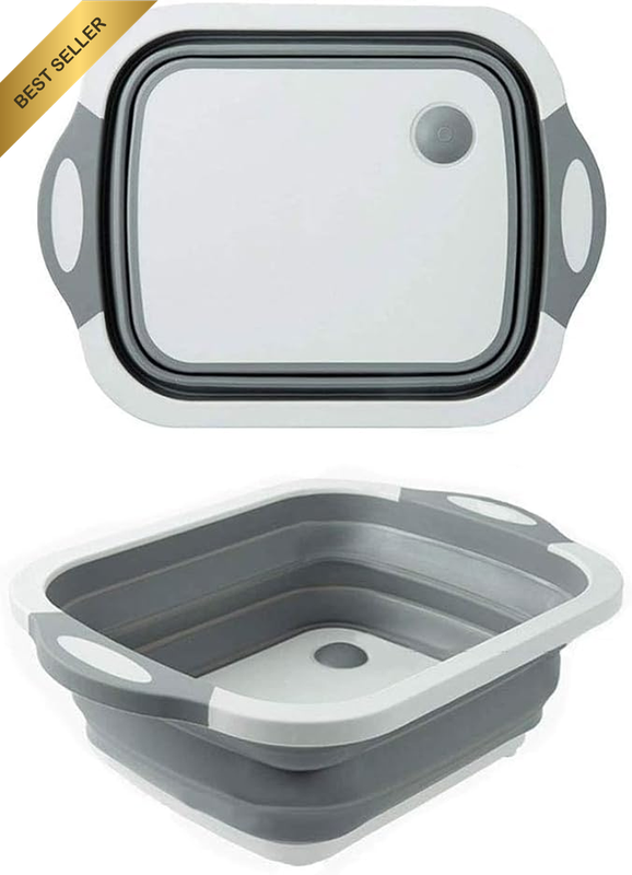 Collapsible Washing up Bowl, Multi Function Bowl Drying Rack, Portable Cutting B