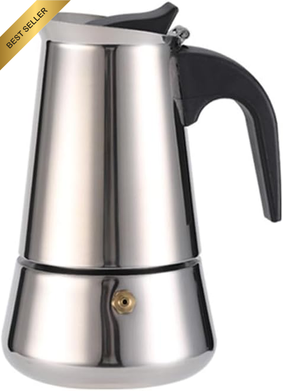 Portable Moka Pot 100ml Induction Stainless Steel Espresso Camping