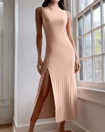 Aritzia★Intellect サテン プリーツ クルーネック マキシドレス Leila Jumpsuit | Aritzia US