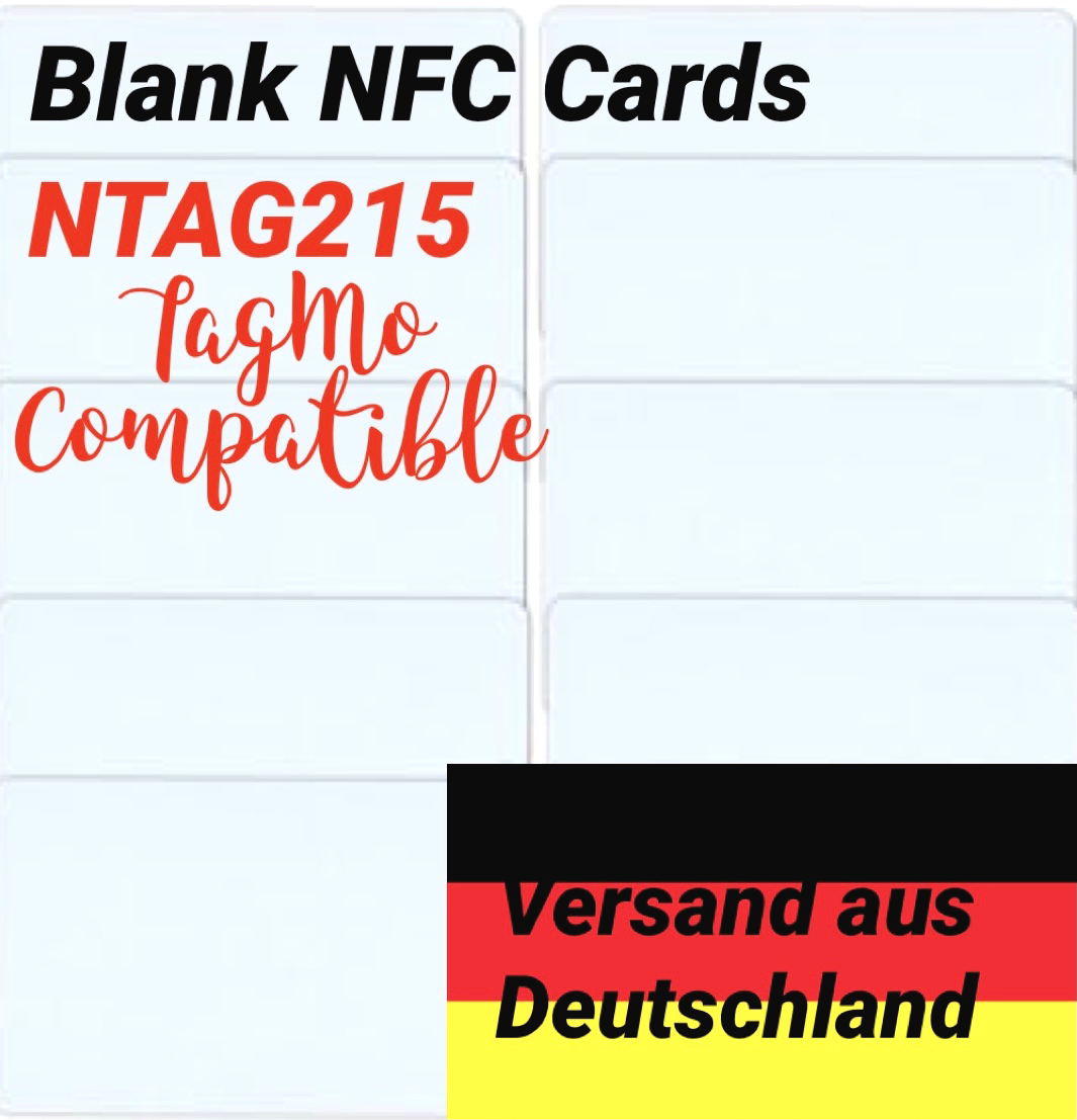NTAG215 NFC Tags Leer PVC ISO Chip Karten Lesen Schreiben TagMo Amiibo 10-100Stk