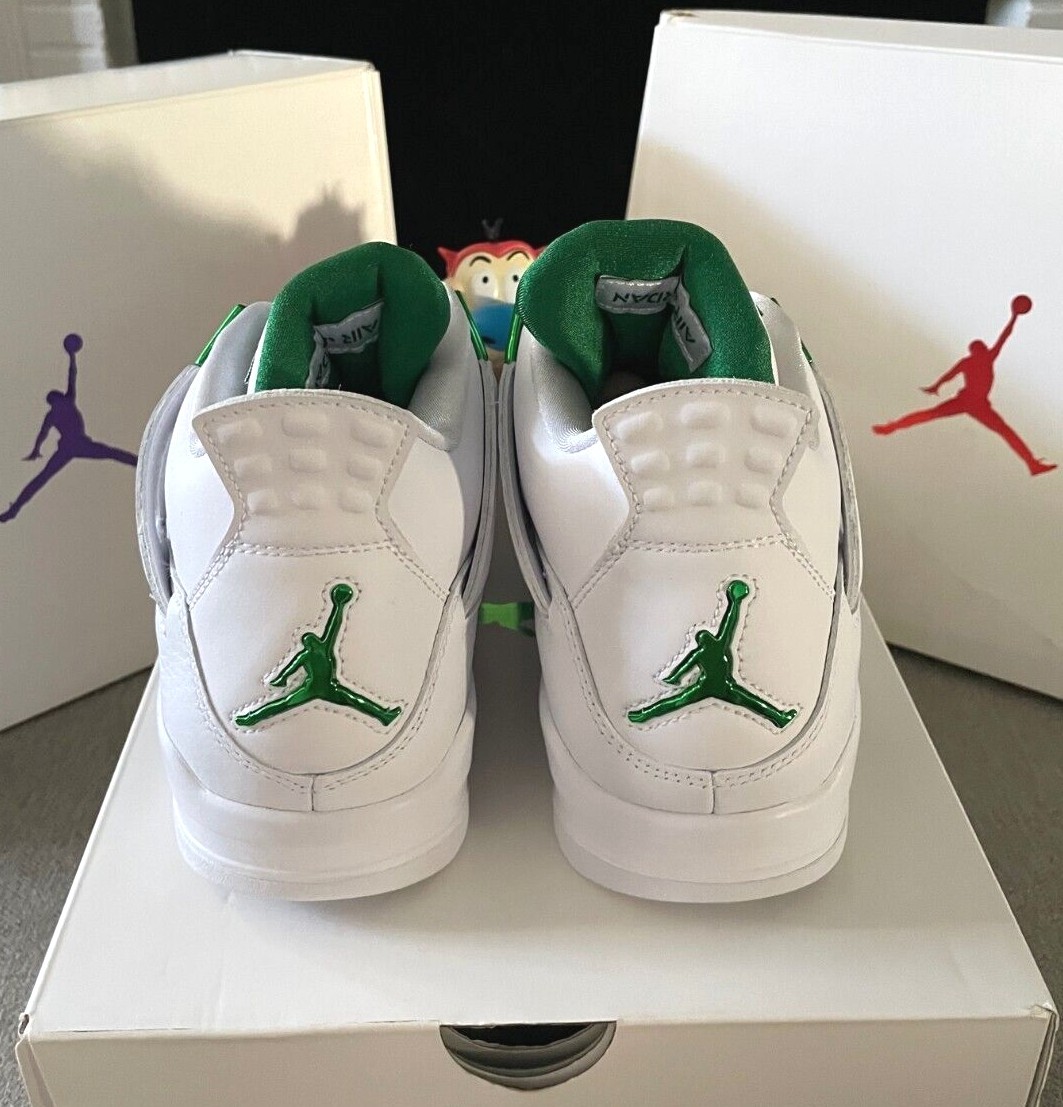Pre-owned Jordan Nike Air  4 Metallic Candy Green 2020 8-13 Og Travis Golf Born Raised In White