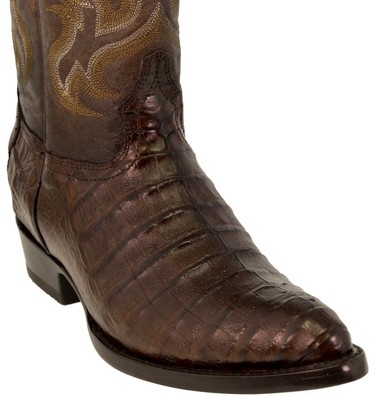 Pre-owned Cowboy Professional Western Dress Leather Cowboy Boots Genuine Crocodile Belly Skin J Toe Brown