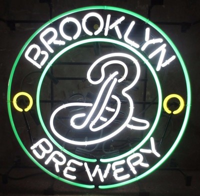 New Brooklyn Brewery Beer Lager Bar Store Real Glass Neon Sign 17quotx14quot