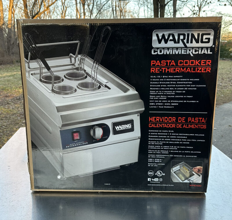 New Waring Commercial WPC100 Electric Pasta Cooker ReThermalizer