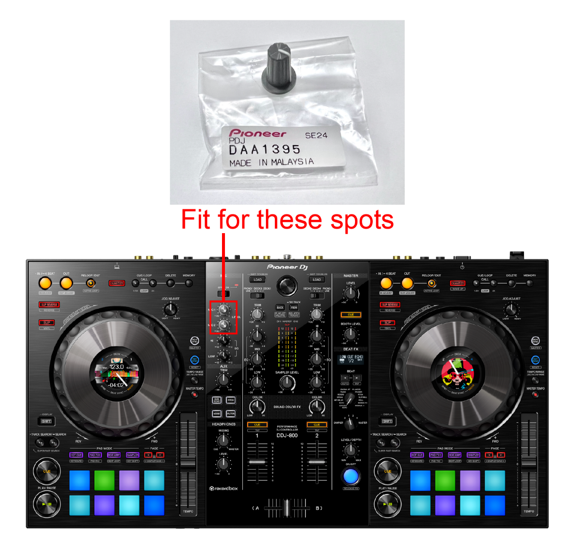GENUINE DAA1395 MIC LEVEL 1 2 Volume Knob Button Pioneer DJ GENUINE DAA1395 MIC LEVEL 1 2 Volume Knob Button Pioneer DJ