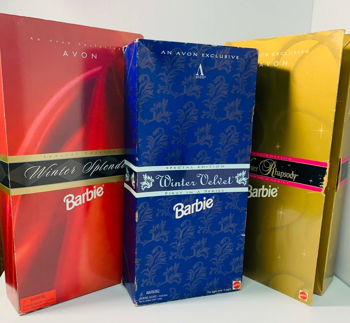 ウィンター・ラプソディー・バービー　 Special Edition 1996年 Barbie Dolls AVON WINTER COLLECTION-Velvet 95', Rhapsody 96