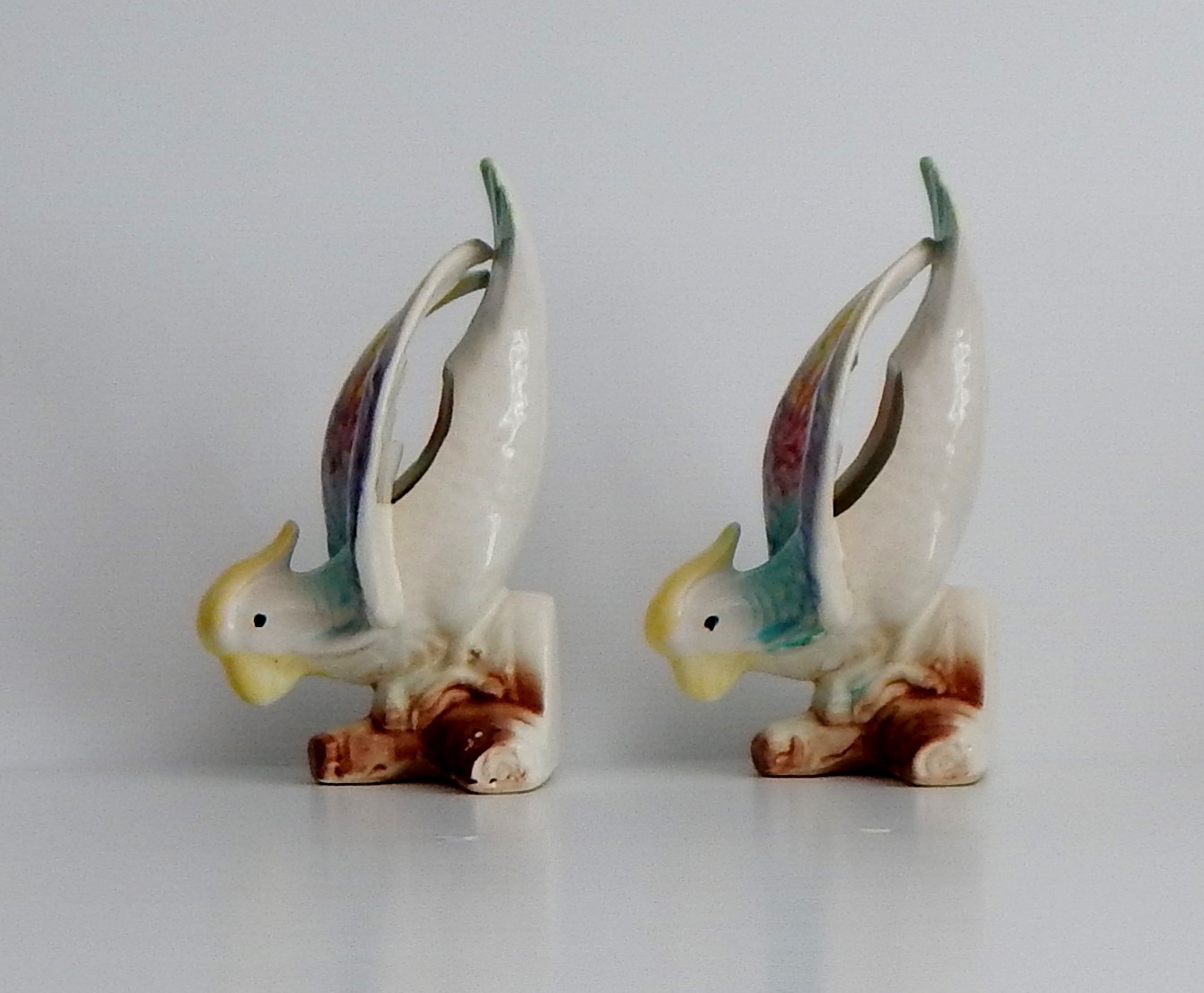 Vintage Royal Copely Parrot Wall Pocket Pair, 8