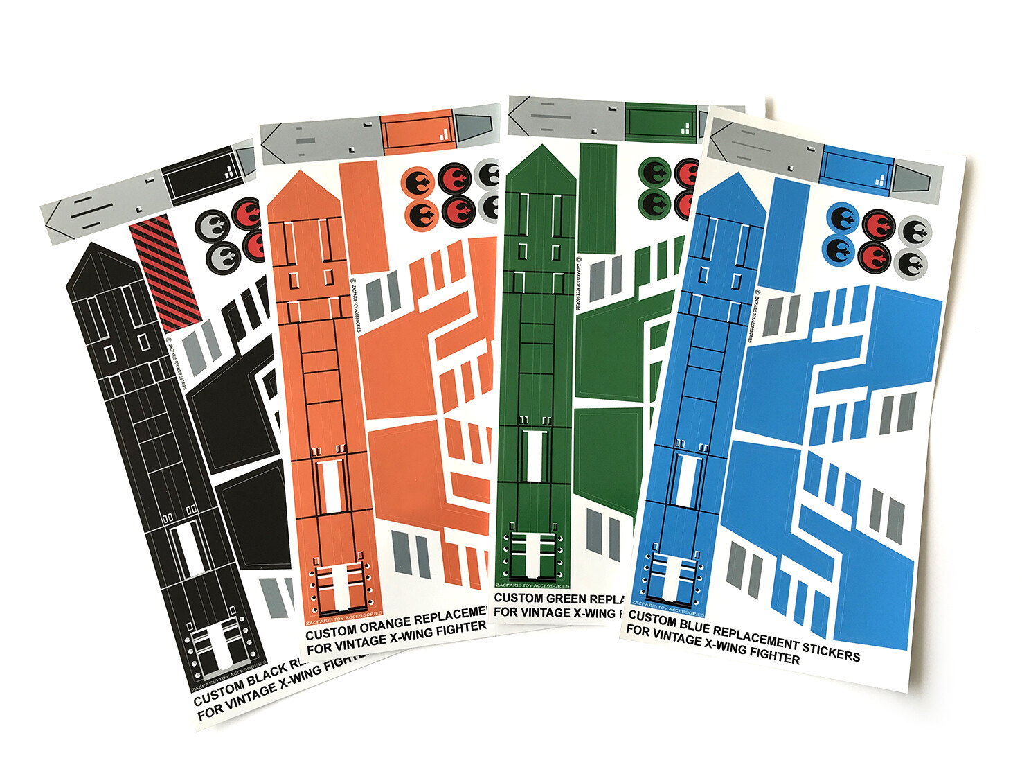Custom Star Wars Vintage Kenner X-Wing Fighter stickers Custom Star Wars Vintage Kenner X-Wing Fighter stickers