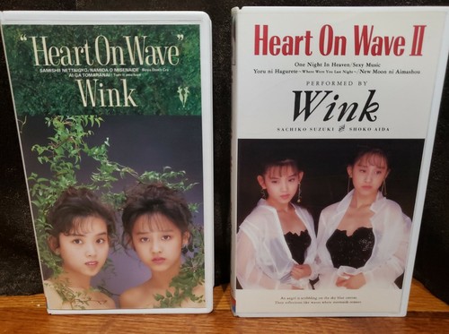 Lot 2 Japanese City Pop VHS Cassette Tapes Wink Heart On