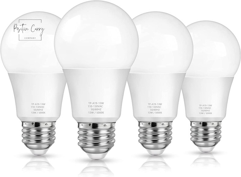 A19 LED Light Bulbs, 100 Watt Equivalent LED Bulbs, Daylight