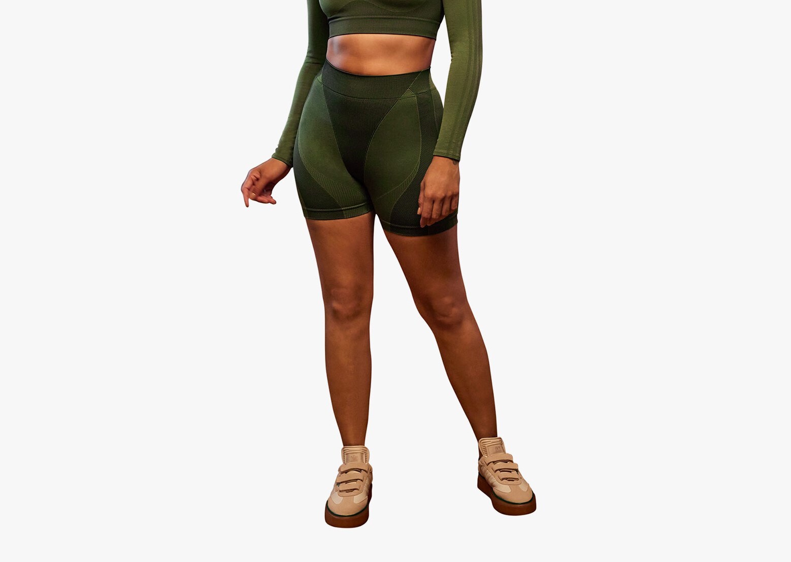ADIDAS x IVY PARK ニットリブローブ 蛍光グリーン 2XOT ADIDAS x IVY PARK ニットリブローブ 蛍光グリーン 2XOTΩ