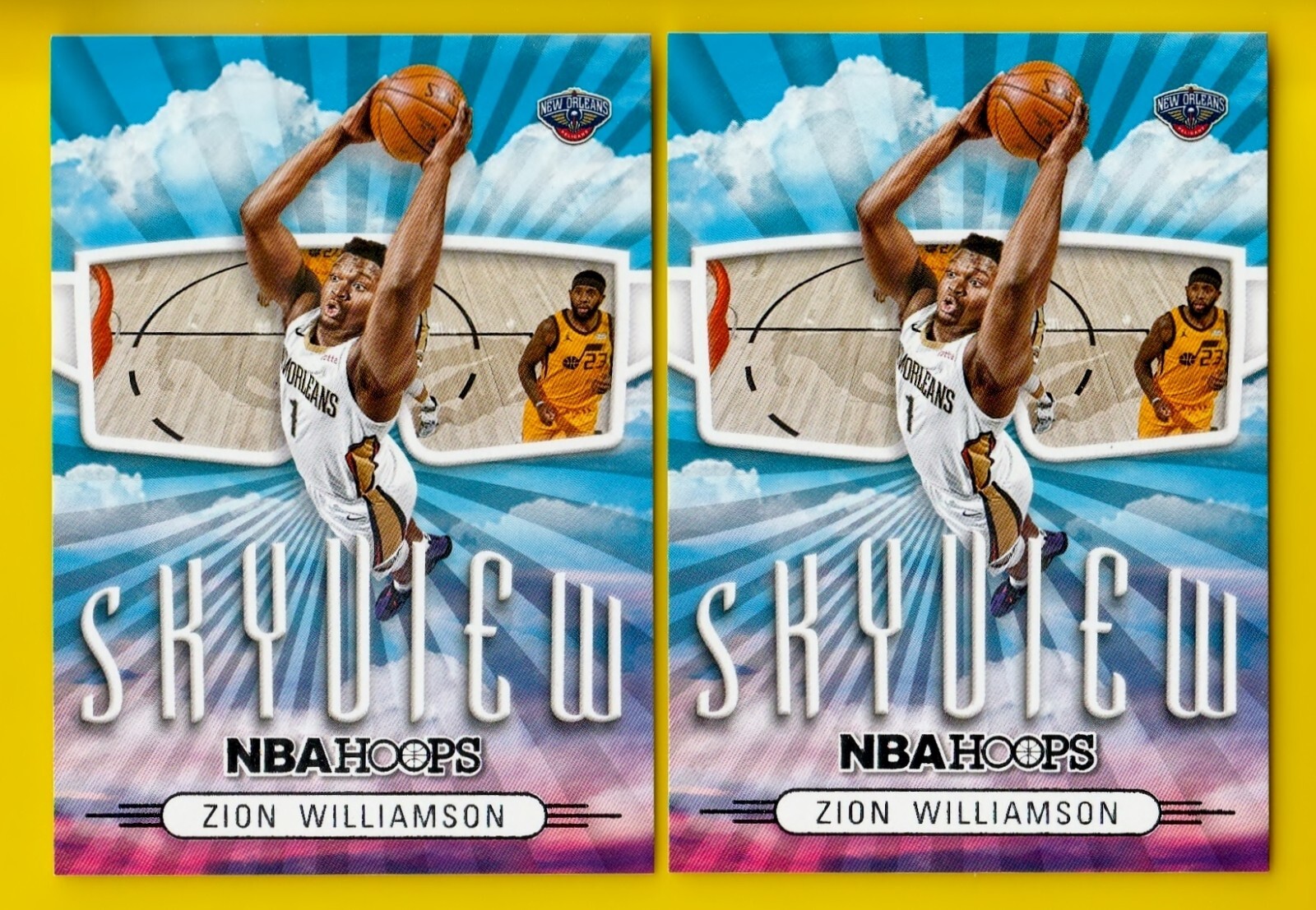 2022-23 NBA HOOPS SKYVIEW 7 ZION WILLIAMSON 2 CARD LOT 2022-23 NBA HOOPS SKYVIEW 7 ZION WILLIAMSON 2 CARD LOT