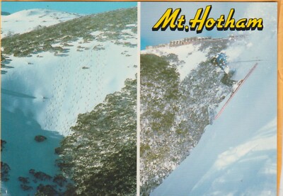 THE WALL OF DEATH & BELOW MT LOCH MT HOTHAM VIC NUCOLORVUE POSTCARD