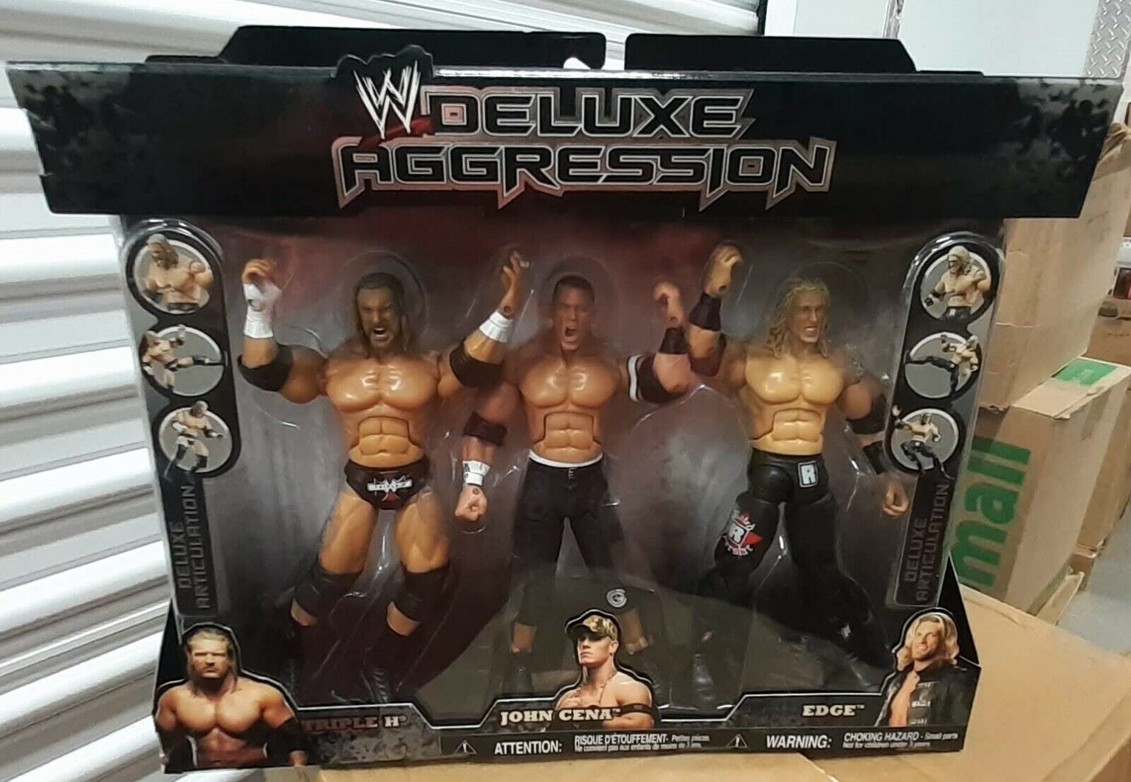 WWE Jakks Deluxe Aggression Triple H, John Cena & Edge WWE Jakks Deluxe Aggression Triple H, John Cena & Edge
