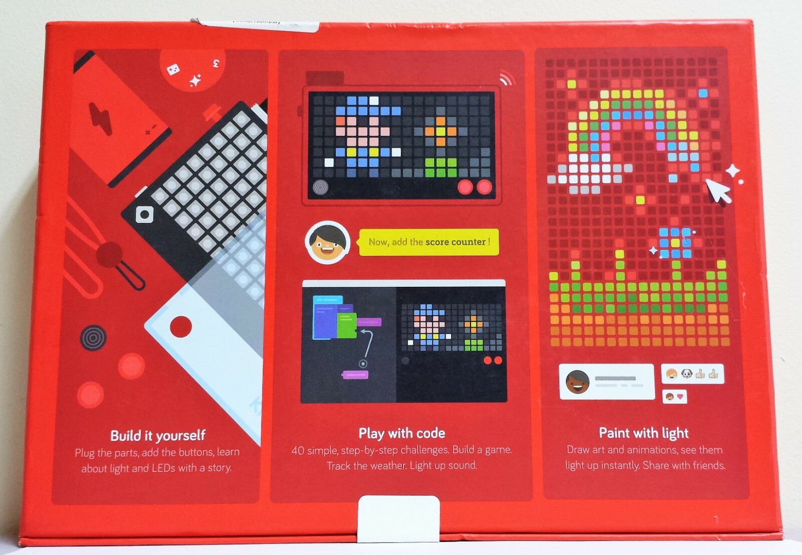 Brand New in Box! Kano Pixel Kit, Build and Code Dazzling Lights, Fee Shipping!