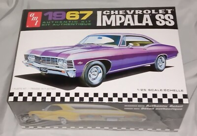 AMT 1967 Chevrolet Impala SS Authentic Plastic Model Kit 1/25 Scale