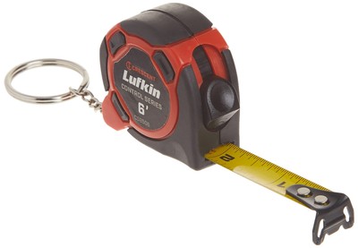 Lufkin 1/2'' x 6' Mini Hi-Viz Orange Yellow Clad Keychain Tape Measure - Brand...