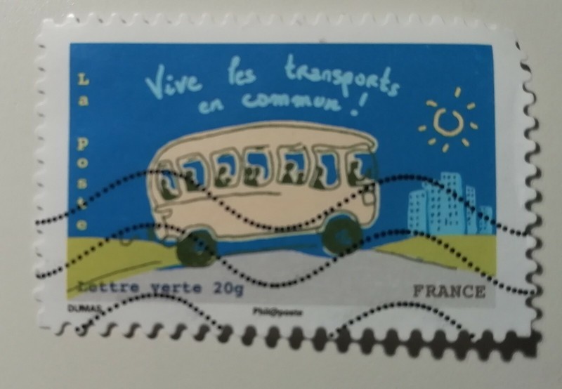 Timbre France Vive Les Transports En Commun  Carnet Â«Ensemble, Agissons Pour PrÃ