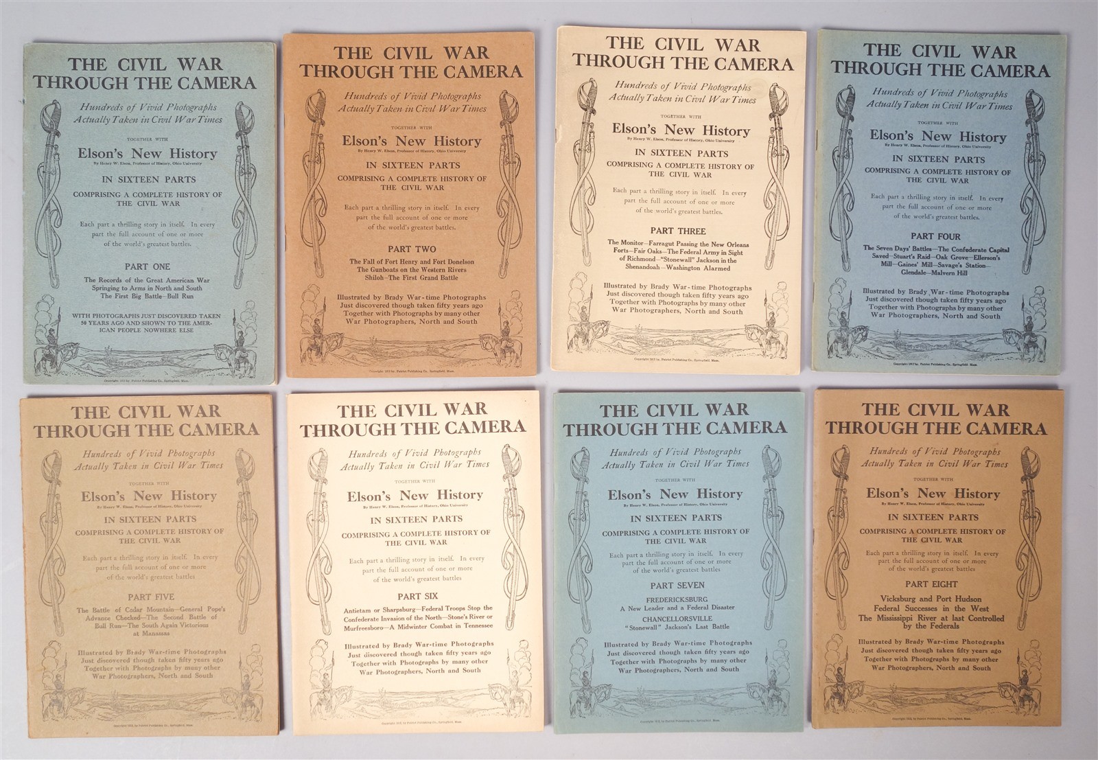 Antique Complete Set Civil War Through The Camera 16 Volume History Compendium