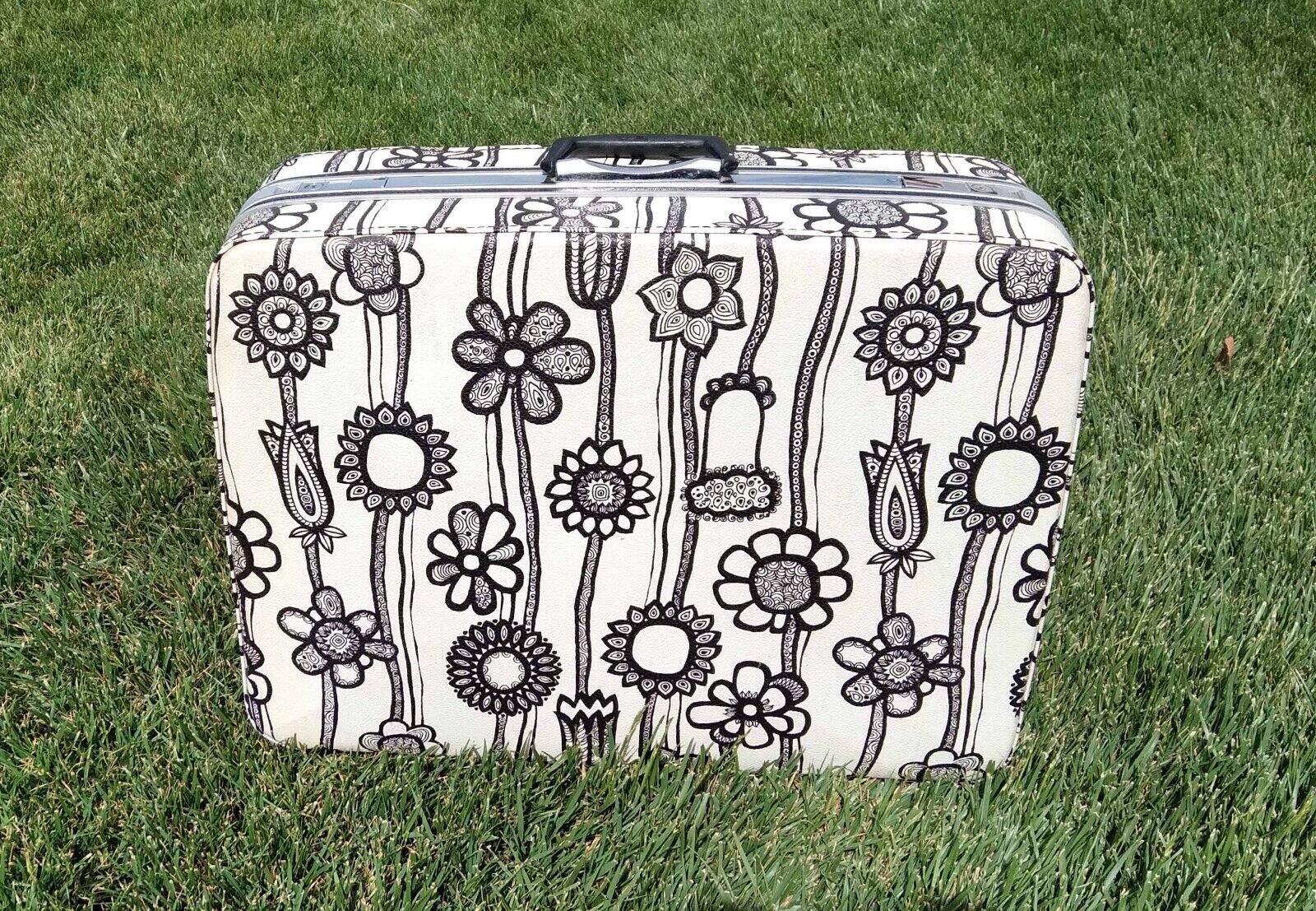 Vintage Samsonite Fashionaire LG Suitcase 60's Flower Power 