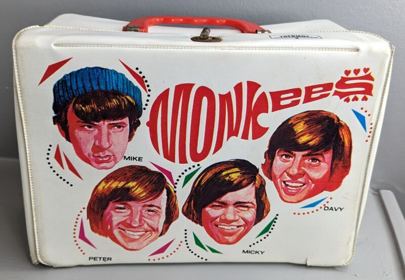 vintage The Monkees vinyl lunchbox with thermos 1967 King Seely