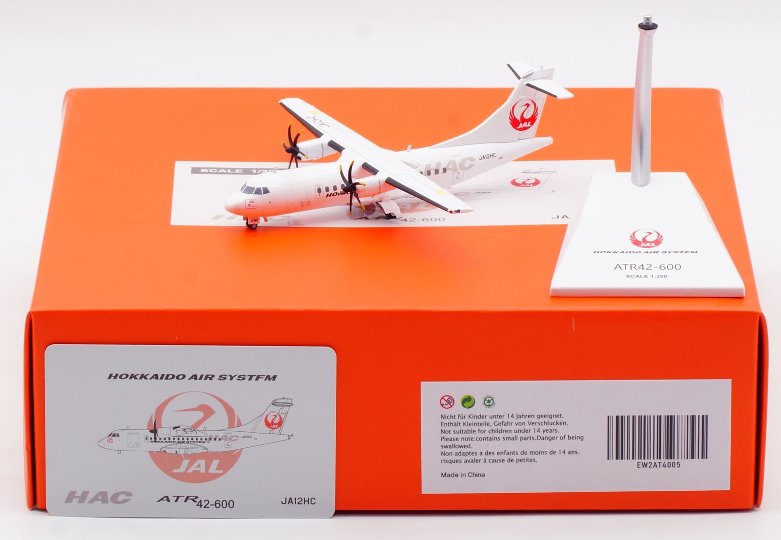 JC Wings 1/200 日本航空 ATR42-600 JA12HC JC Wings Hokkaido ATR 42-600 JA12HC EW4AT4005 | WINGSMO.com