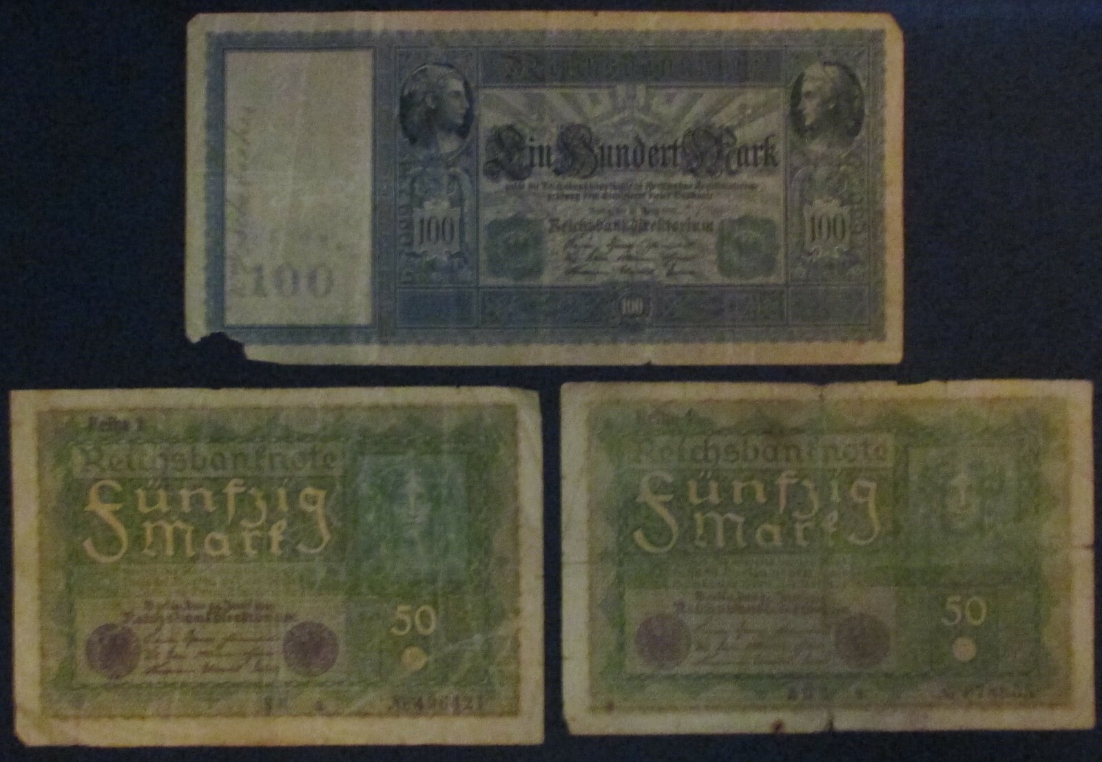 16 pieces German Germany Inflation Currency 51,000,700+ Deutshe Marks 1922 1923