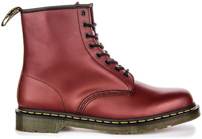 Pre-owned Dr. Martens Dr Martens 1460 Smoth Lace Up 8 Eyelet Ankle Boots Cherry Size Us 6 - 13