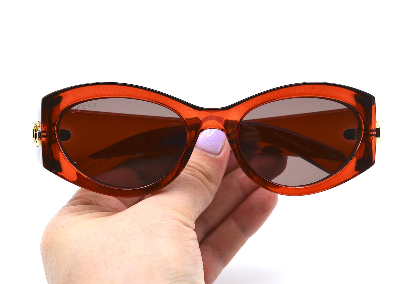 Pre-owned Gucci Gg1401s 003 Burgundy Brown Authentic Sunglasses 53-19