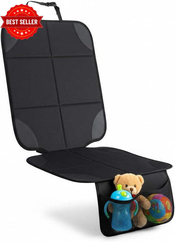 Car Seat Protector with Thick Padding & Anti-Slip Backing, Waterproof Seat Cover