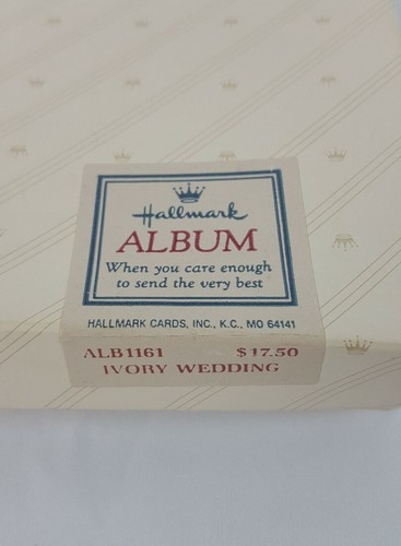 New Ornate Vintage 1987 Ivory Hallmark Our Wedding Keepsake Album
