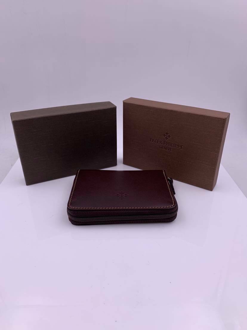 Pre-owned Patek Philippe Authentic Brown Wallet Unused