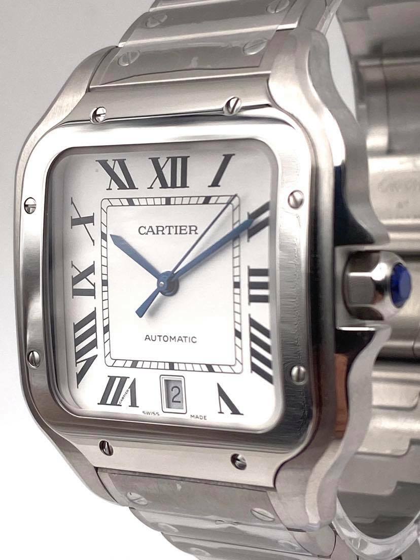 Pre-owned Cartier Santos White Dial Large Size Wssa0018 Unworn 2023