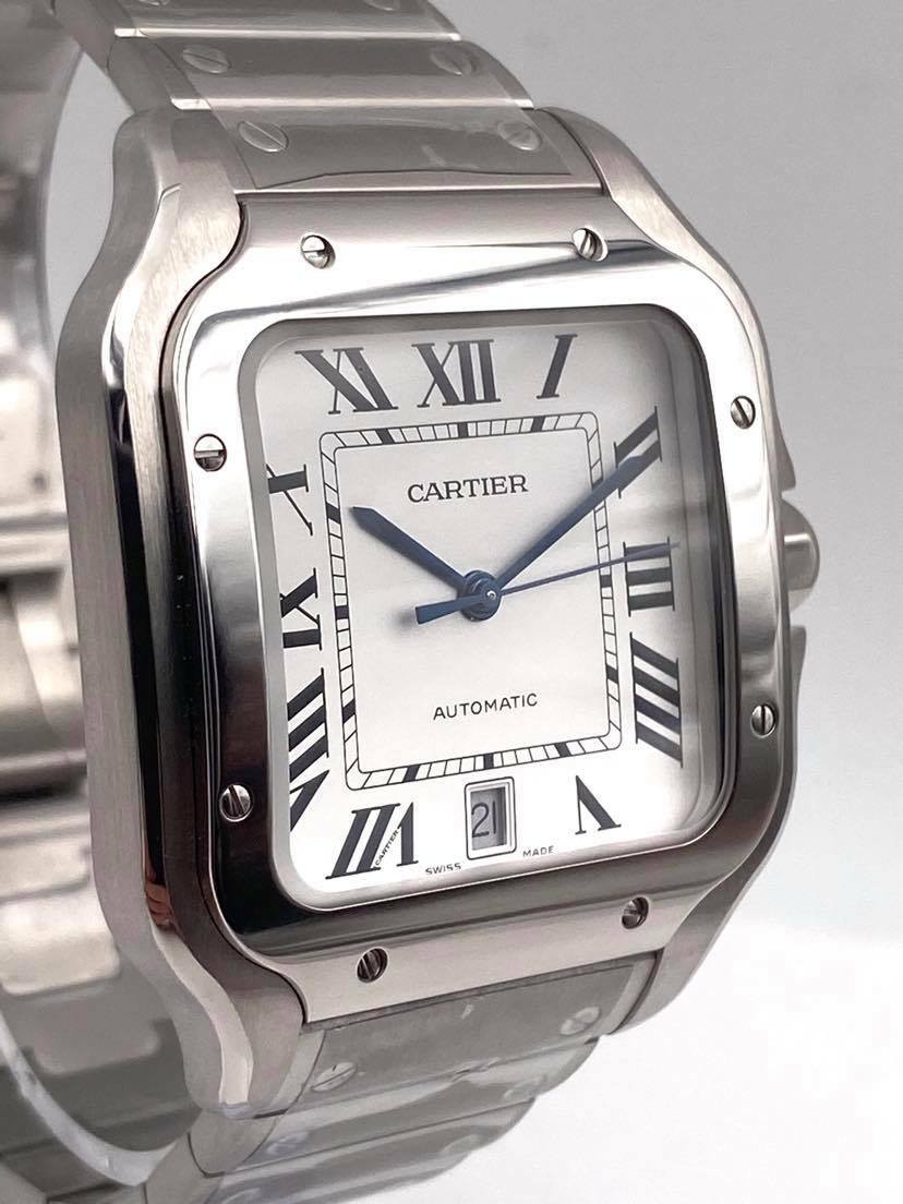 Pre-owned Cartier Santos White Dial Large Size Wssa0018 Unworn 2023