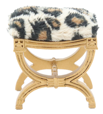 Leopard print vanity stool sale