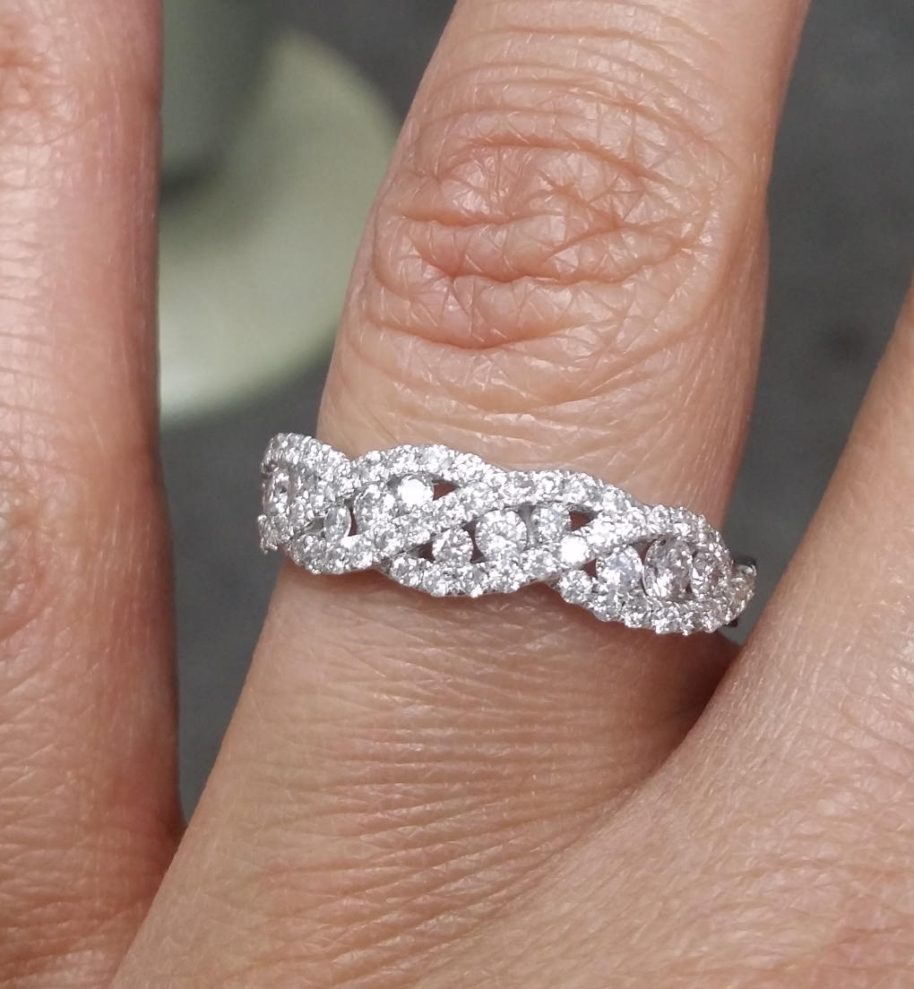 Pre-owned Handmade Deal 0.90ctw Natural Round Diamond Engagement Wedding Band In 14k Gold. In White