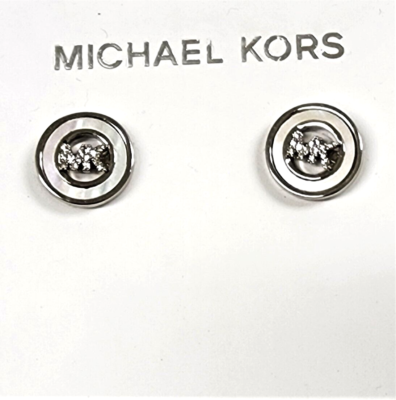 Michael kors logo steel crystal earrings deals
