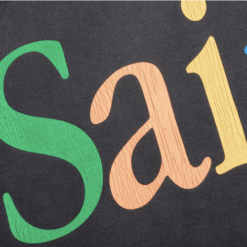 Pre-owned Saint Michael Colorful Saint Crewneck Sweatshirt Charcoal In Black