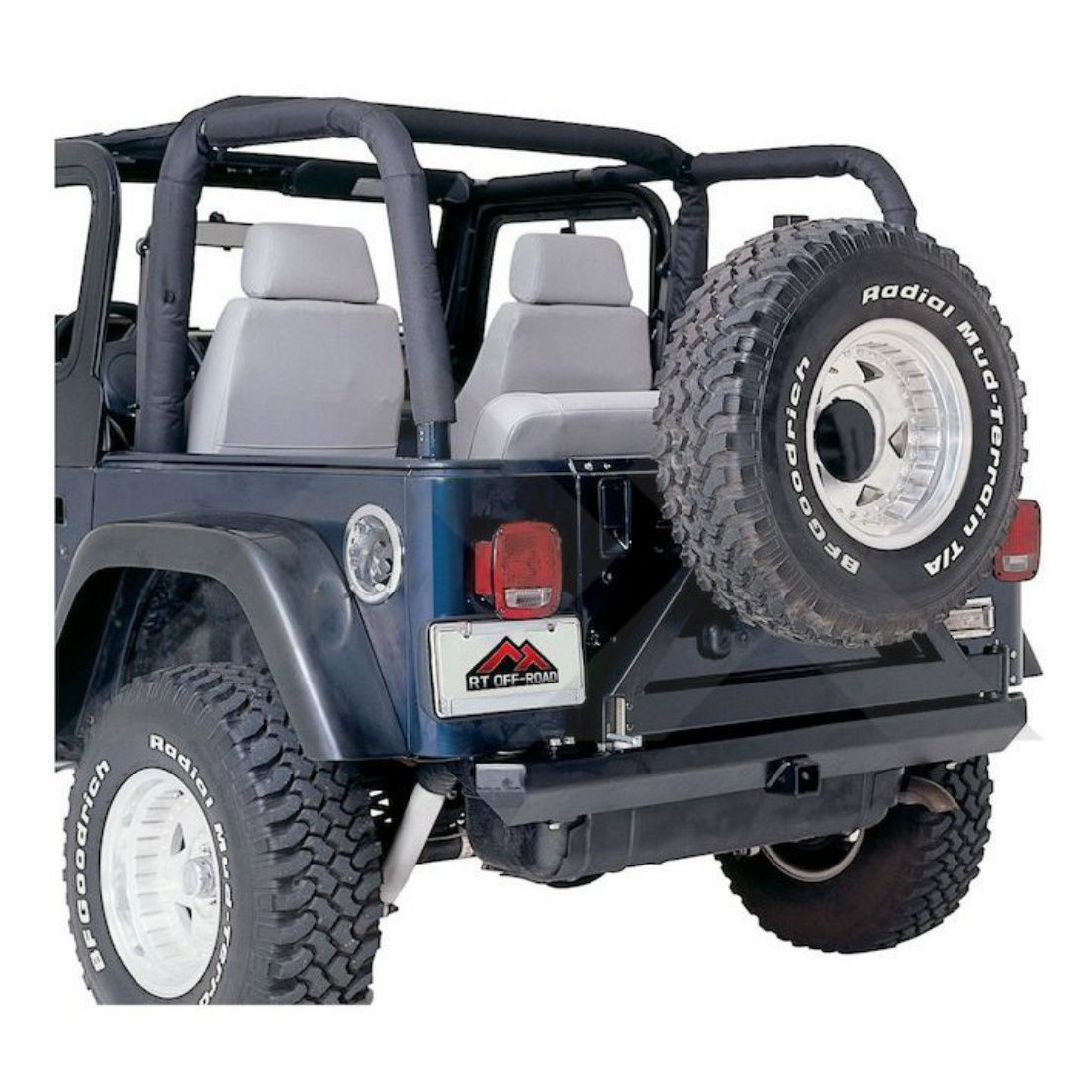 Roll Bar Pad Kit Black Denim for Jeep Wrangler YJ 19921995 Rough Trail